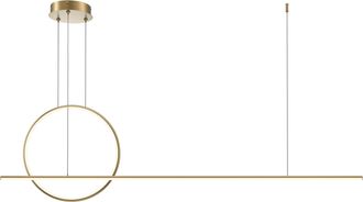 Maytoni Led Design Hängelampe Halo 143 cm, Messing