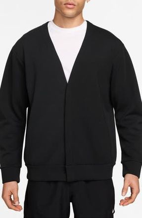 Nike ImpossiblySoft Dri-FIT Cardigan in Black/Dark Smoke Grey at Nordstrom Rack, Size X-Large