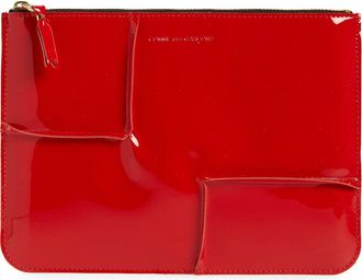Comme Des Garçons Large Seam Detail Zip Pouch in Red at Nordstrom