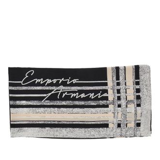 Emporio Armani Silk scarf with print Woman One Size