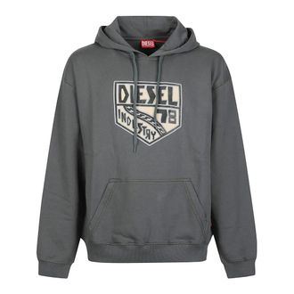 Diesel Hoodies & sweatvesten, Heren, Grijs, L, S-Box T-Aa 4 Sweatshirt