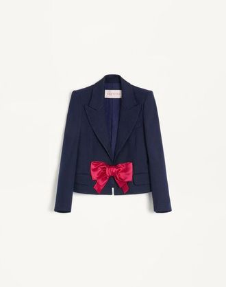 Valentino Viscose Jacket With Bow Wo