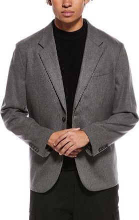 Vince Wool-Blend Flannel Blazer