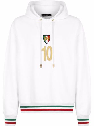 Dolce & Gabbana Italia cotton hoodie - men - Cotton/Cotton - 54 - White