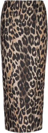 Balmain Luipaard Jacquard Potlood Rok - Dames - Midirokken - Veelkleurig - XS - Polyester - Rokken