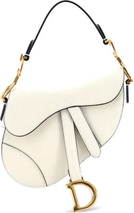 Dior Saddle Handbag Leather Mini shoulder bag - Wit