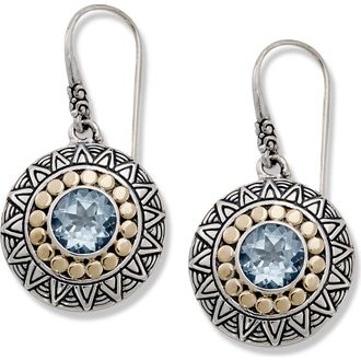 Samuel B. Two-Tone Disc Drop Earrings in Blue at Nordstrom Rack