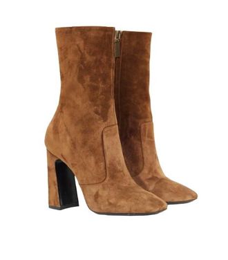 Saint Laurent Brown Suede Ankle Boots Size 40