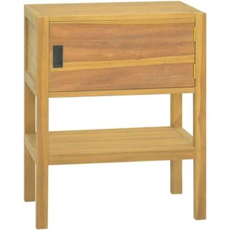 vidaXL Armario De Ba&ntilde;o Madera Maciza De Teca 60x40x75 Cm Vidaxl
