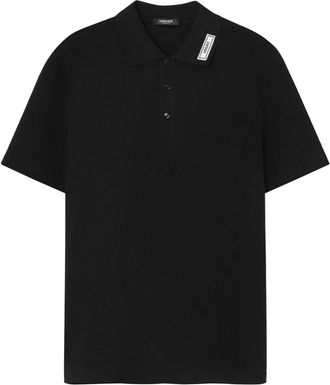 Versace 90s Logo polo shirt - men - Cotton - L - Black