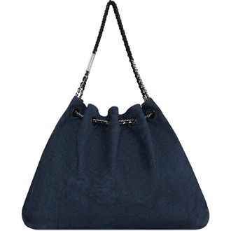 Rebecca Minkoff Chevron Stitch Slouchy Leather Tote in Blue Denim/Fondant at Nordstrom Rack