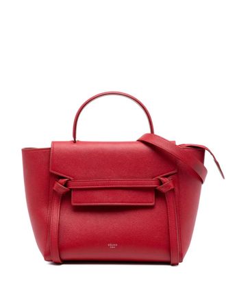 Celine 2017 Micro Grained Calfskin Belt Bag satchel - Red