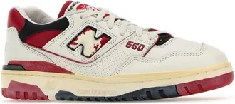New Balance Mens Multicolor Leather 550 Sneakers Offwhitered