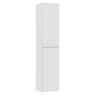 Petits Meubles Columna de pared 2 puertas tableros laminados blanco