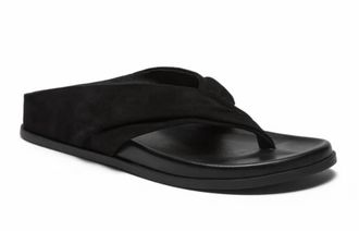 Silent D Womens Hedley Thong Sandals In Black Suede