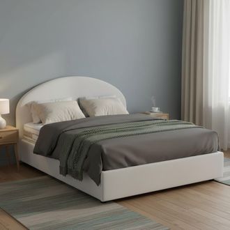 Dmora Dmora - Cama De Plaza Y Media Dbisol, Cama Contenedor Con Tapizado En Ecopiel, 100% Made In Italy, Apertura Frontal, Con Colch&oacute;n Cm 120x190 Incluido, 