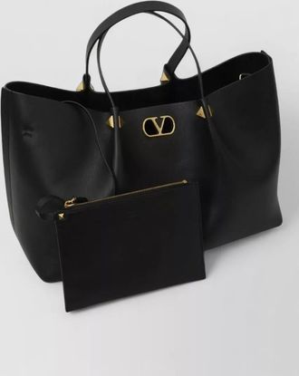 Valentino Garavani vlogo signature large leather tote bag