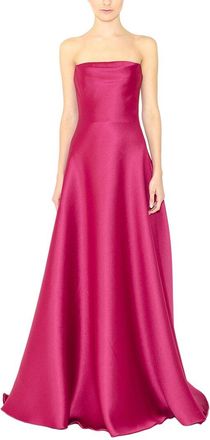 Reem Acra Mikado Strapless Gown