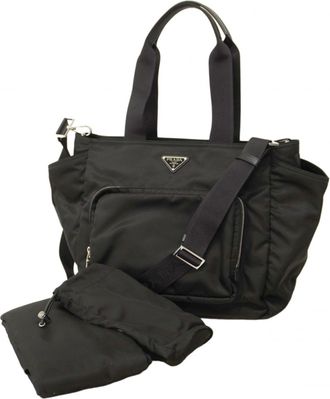 Prada Black Nylon Tote Bag (Pre-Owned)