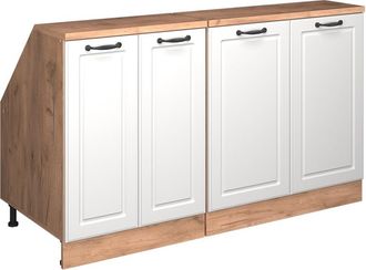 Vicco Conjunto De Armarios Para Techo Inclinado Rion, Blanco Casa De Campo, 140 Cm Lote De 2 Carcasas De Armario 60 Cm De Profundidad, Vicco