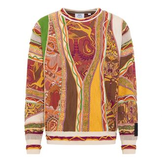 Carlo Colucci Deluggi Knit Jumper - Heren - Ronde hals truien - Veelkleurig - XL - Katoen - Truien & Vesten
