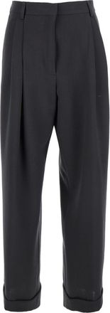 Dries Van Noten Grey Relaxed Pleated Pants