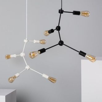 Sklum L&aacute;mpara Colgante De Metal Molecular Negro