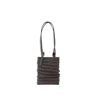 Benedetta Bruzziches Lollo LA Grande - Hematite Rhinestone Mesh Schoudertas - Dames - Schoudertassen - Paars - ONE Size - Satijn - Tassen