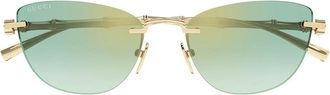 Gucci Sunglasses Gg2063 S 003 Gold/Green Women