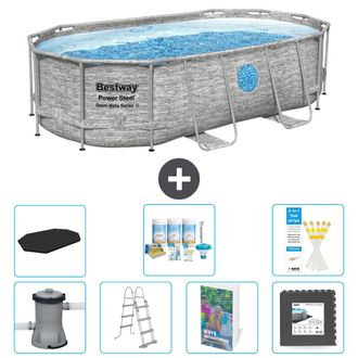 Bestway Piscina Bestway Power Steel Oval - 427x250x100 Cm - 8-piezas S581
