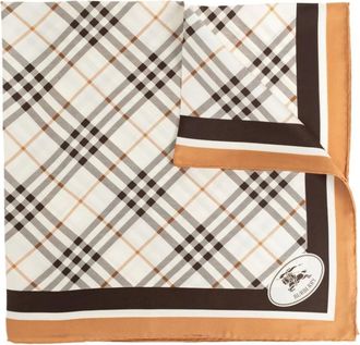 Burberry Scarves, female, Multicolor, Size: ONE SIZE Check Wool Foulard