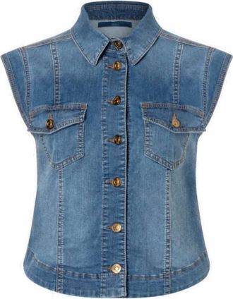 Mac Jeans Vest In Denim