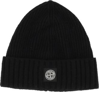 Stone Island Beanies - unisex - Hoeden - Zwart - L - Accessoires
