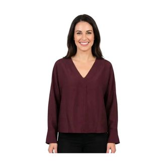 Am&eacute;lie & Am&eacute;lie Badalona Top - Dames - Longsleeves - Paars - L - Tops