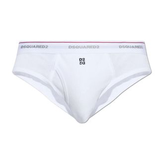 Dsquared2 Bottoms, male, White, Size: 2XL Ribbed Briefs
