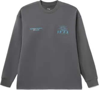 Li-Ning Power And Nature Graphic Sweatshirt Shadow Grey AHSRB97-2