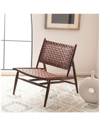 Safavieh Soleil Leather Woven Accent Chair