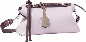 Fendi Womens Handbag By The Way Selleria Lilac Calf Leather Handbags Hand Bags
