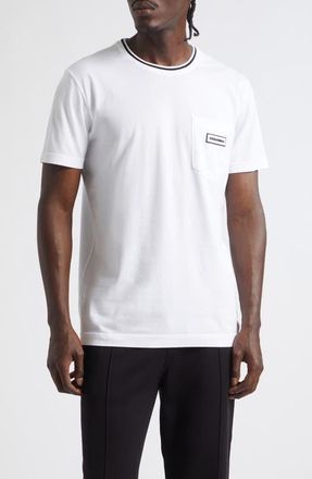 Dolce & Gabbana Logo Patch Pocket T-Shirt in Bianco Ottico at Nordstrom, Size 48