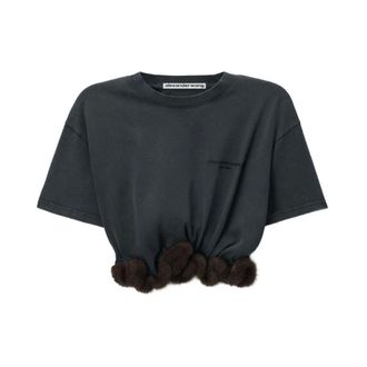 Alexander Wang Mujer, Camisetas, Negro, Talla: M