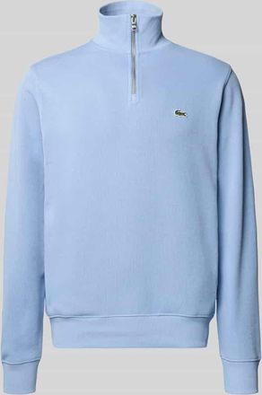 Lacoste Regular Fit Troyer aus reiner Baumwolle in Bleu, Größe XXXL