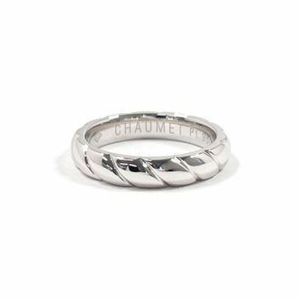 Chaumet Silver Platinum 950 Band Ring (Pre-Owned)