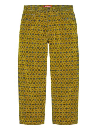 SUPREME flocked jeans - men - Fabric - 32 - Yellow