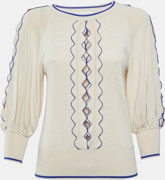 Zimmermann Cream Knit Wonderland Cut-Out Top