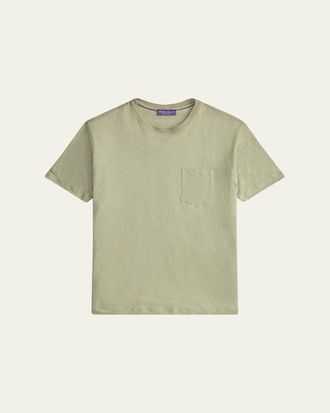 Ralph Lauren Purple Label Linen Jersey Pocket T-Shirt