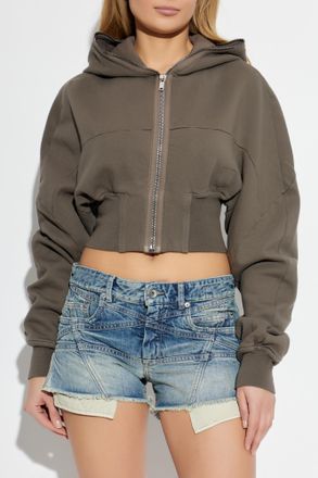 Rick Owens Short Hoodie, Womens, Brown