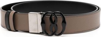 Bally logo-buckle reversible leather belt - men - Calf Leather - 110 - Brown