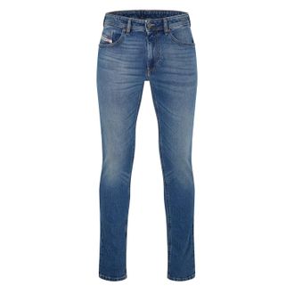 Diesel Mens Denim Mid Rise Straight Leg Jeans (Blue Denim) - Medium Blue - Size 33 Long