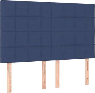 vidaXL Cabeceros 4 Unidades Tela Azul 72x5x78/88 Cm Vidaxl