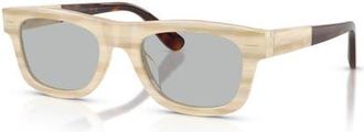 Brunello Cucinelli 53mm Rectangle optical glasses in Beige at Nordstrom